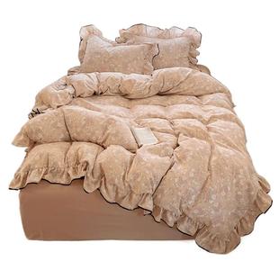 少女心粉色美乐蒂四件套公主风花边被套床单儿童女学生床上三件套