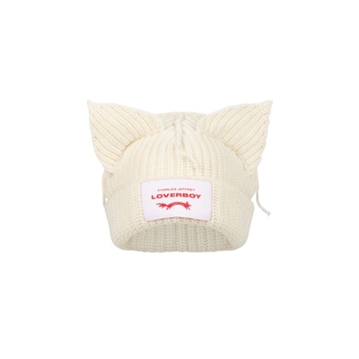 正品Charles Jeffrey Loverboy明星同款秋冬可爱针织猪猪猫耳朵帽