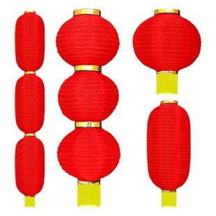 大红拉丝灯笼户外广告挂装饰幼儿园折叠舞蹈道具喜庆节日小红灯笼