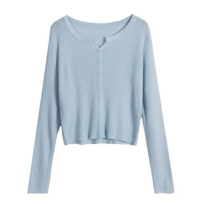 V领纯色针织开衫入会领取优惠券