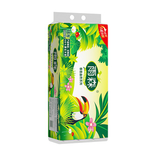 雨森4斤卷纸春意盎然无芯卷纸18卷原生木浆卫生纸大卷筒纸实惠装