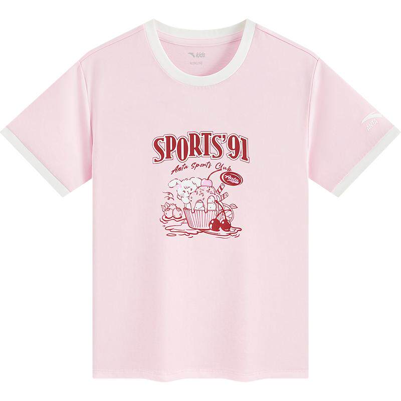 安踏儿童水果T女童短袖T恤2026夏季新款纯棉短t半袖小女孩上衣