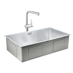 高仪大容量厨房水槽套装抽拉龙头洗碗池304不锈钢grohe进口卫浴