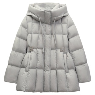 呈品95进口波兰科鲁达白鹅绒高密无胆防绒收腰显瘦鹅绒服冬羽绒服