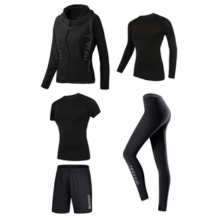 健身衣运动套装女速干胖mm大码春季跑步服房专用晨跑训练瑜伽衣服