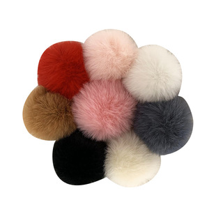 现货批发别针款仿兔毛球diy手工材料胸针装饰服饰鞋帽兔尾巴配饰