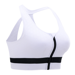 前胸拉链运动内衣防震跑步聚拢定型防下垂美背透气减震健身文胸罩