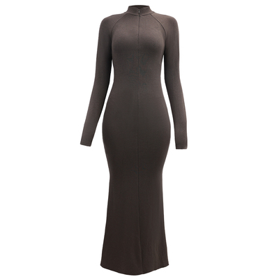 AlphaGym长款慕斯羊绒连衣裙