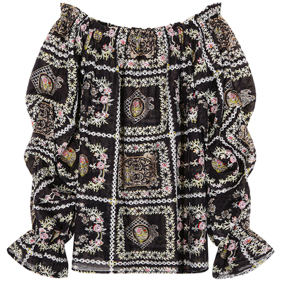 落落狷介套头一字肩衬衫女