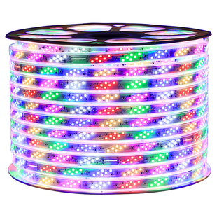 户外防水LED跑马灯带七彩流光软灯条室外霓虹灯夜市招牌闪光超亮