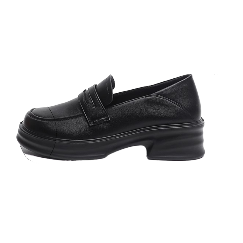 回力官方旗舰店乐福鞋女2025新款黑色女鞋工作单鞋软底jk小皮鞋女