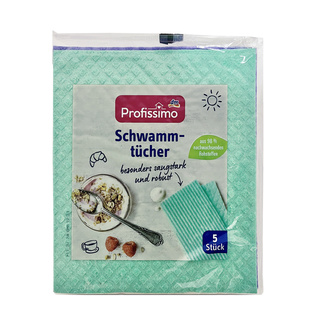 德国进口DM超市profiio百洁布洗碗布厨房清洁布有效去油湿抹布5片