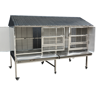 大牛不锈钢鸡笼子家用室外大号防雨养鸡笼防黄鼠狼养殖笼户外鸡舍