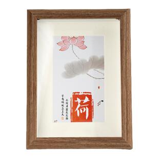 实木相框摆台5摆件6寸7框架挂墙洗照片做成相框加打印8高级感画框