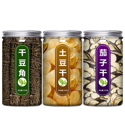 干豆角土豆茄子干铁锅炖食材干货