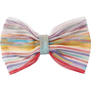 【礼物】Missoni女士金属感钩编花色蝴蝶结发带
