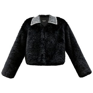 【现货】易碎商店 初雪兔 名媛风千金环保皮草小香风秋季毛绒外套