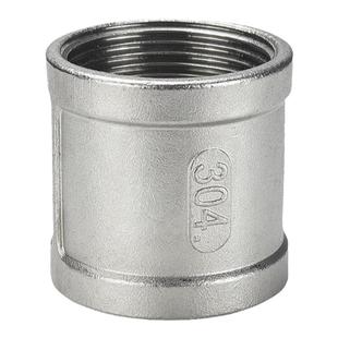 304不锈钢内丝直接丝扣内螺纹精铸管箍接头4分6分加厚管接头316L