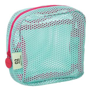 韩版彩色网纱豆腐包超轻网格杂物收纳小包户外多用途收纳包大容量