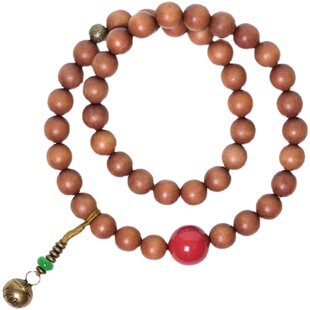 非鱼之家木质手串男 原创设计芭比檀木朱砂手饰民族风国风手链女