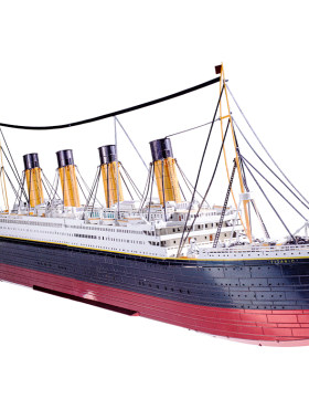 艺模电影泰坦尼克号Titanic立体金属拼图模型手工摆件送女友礼物
