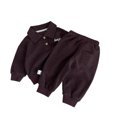 纯色混纺套装韩版春秋季两件套