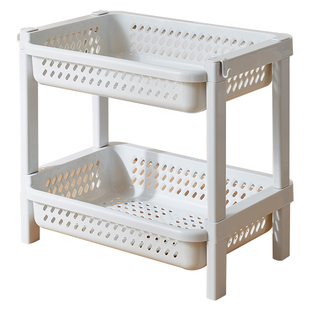 浴室洗漱台化妆品置物架落地厨房桌面整理收纳架子卫生间储物架盒