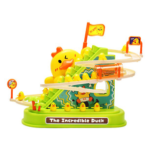 加油鸭爬楼梯滑梯小鸭子电动轨道益智婴儿宝宝玩具男女孩儿童礼物