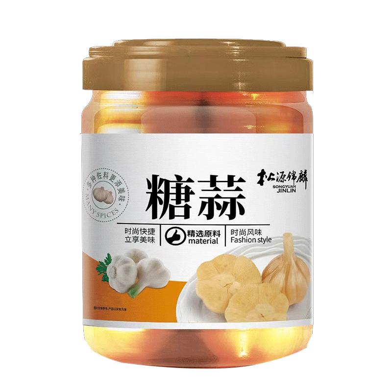 山东正宗糖醋蒜头罐装大蒜米去皮新鲜商用开味小咸菜水晶甜蒜单颗