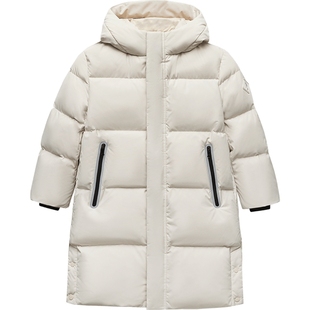 【三防】迷你巴拉巴拉男女童长款羽绒服冬季新款红色羽绒外套加厚