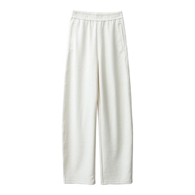 丝艺 蚕丝羊毛混纺茧型裤垂坠感高腰宽松显瘦慵懒风遮胯神裤长裤