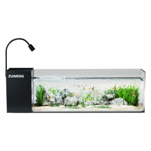 溪流缸新型家用客厅桌面生态斗鱼缸一体式造景全套侧滤长条乌龟缸