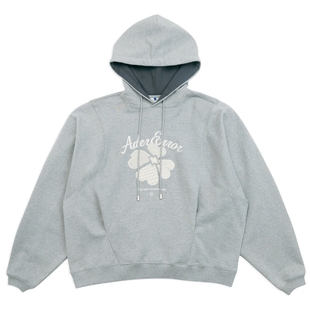 ADERERROR  23SS春夏新款TEVER标志切边贴花补丁方领卫衣