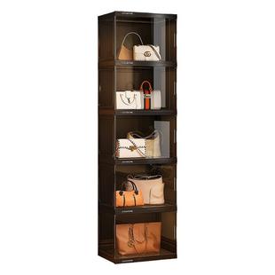 包包收纳神器家用落地包包置物架高级轻奢透明防尘整理存放展示柜