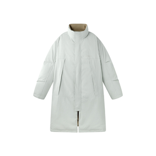 BJHG不计后果长款羽绒服男款冬季2025新款双面穿简约风防寒外套女