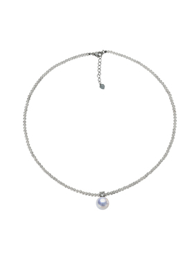 戴王妃款925银天然珍珠项链