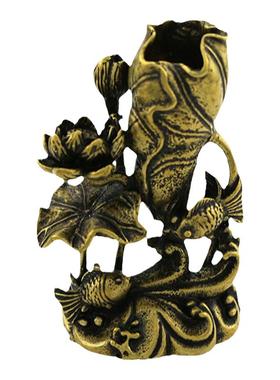 手工鲤鱼摆件实心意境风纯黄铜