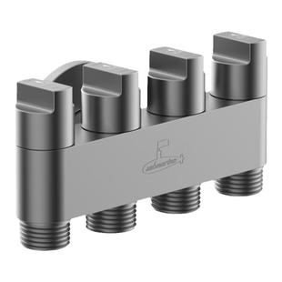 一进四出黄铜角阀三出四通五通多出阀洗衣机马桶水龙头分水器开关