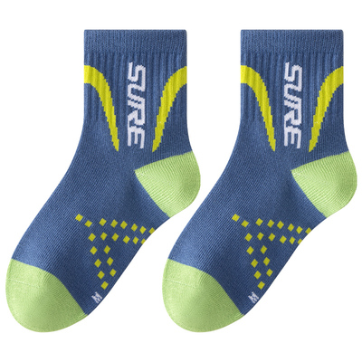 卡拉美拉儿童袜子秋冬纯棉男童袜2025年新款中筒袜防滑透气运动袜