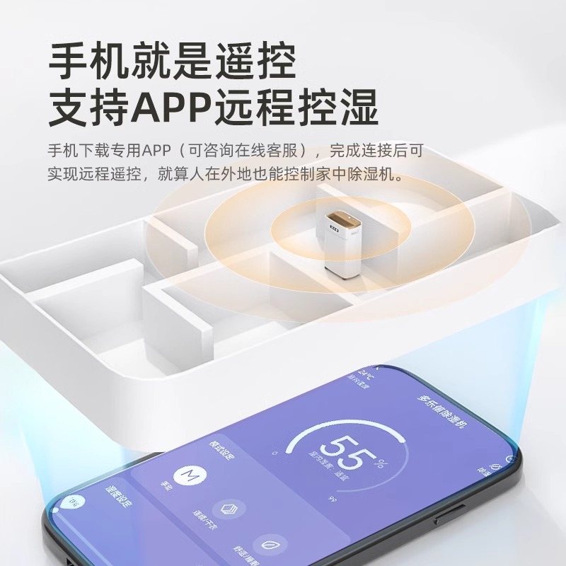 多乐信ER-620E家用除湿机酒店客房卧室衣负离子干别多功能野