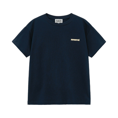 MARITHE粗体LOGO短袖T恤