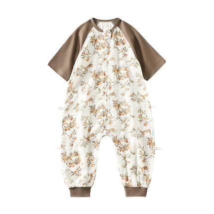 ELLEbaby婴儿睡袋秋冬款加厚恒温纯棉儿童宝宝睡袋分腿防踢被子冬