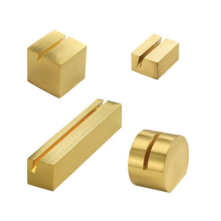 黄铜标签夹底座照片卡片商品展示架名片夹价格便签夹LOGO可定制