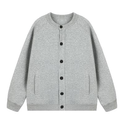 340g重磅亨利领开衫春秋cleanfit