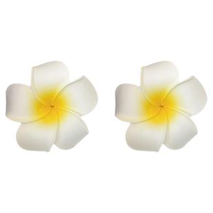 鸡蛋花发夹头饰2025新款发卡花朵耳边抓夹海边发饰边夹女侧边夹子