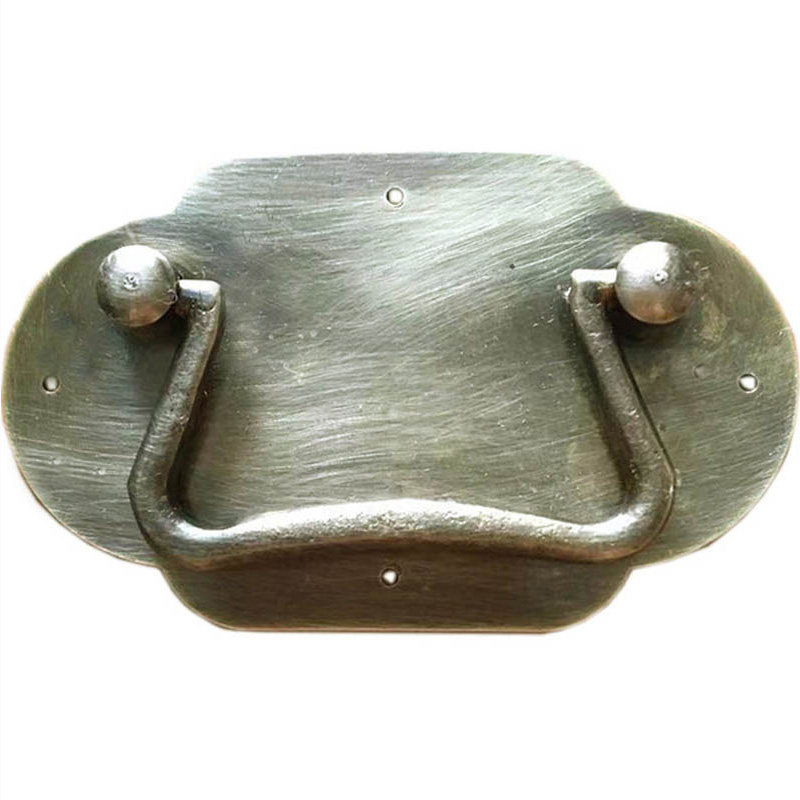 仿古新中式纯铜装饰兽头古典大门把手虎头拉手复古纯铜狮子头拉环