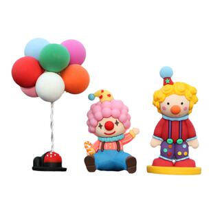 可爱小丑汽车摆件卡通车内中控台治愈系马戏团公仔网红车上装饰品