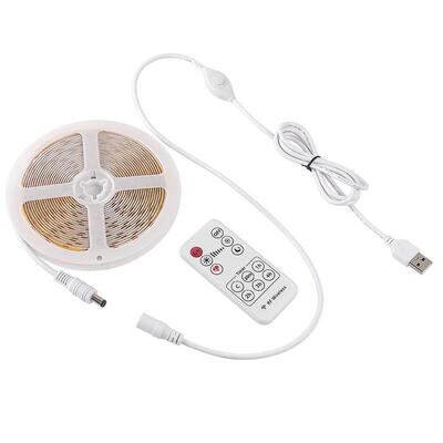 USB插电COB灯带背胶自粘自由裁剪