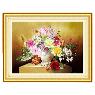 立体彩带秀十字绣丝带绣2025新款手工刺绣自绣diy材料包客厅挂画