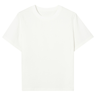 伊芙丽outlets店白色索罗纳抑菌凉感简约基础圆领T恤打底上衣夏女